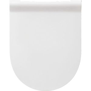 Ultradunne WC bril D-vorm – Toiletbril met deksel – Softclose – Easy Clean functie – Wit