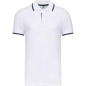 Kariban Polo korte mouwen K245 - White / Navy / White - L