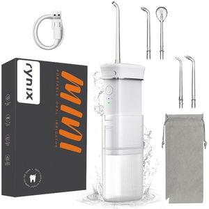 Waterflosser - Monddouche - Flosapparaten - Draadloos en Oplaadbaar - Waterdicht - tandsteen verwijderaar - 4 Mondstukken - Beugel reiniger