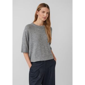 s.Oliver - Gebreide Trui - Grey Melange - Met Raglanmouwen