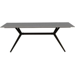 Dimehouse Eettafel Grace marmerlook grijs 190 x 90 x 76 cm - 190 x 90 x 76 cm - Marmer - Scandinavisch & Basic - Rechthoek