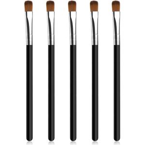 Boraboi® Professionele 5-delige set schuine eyeliner- en wenkbrauwpenselen voor perfecte oogmake-up