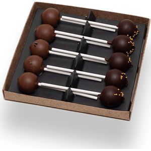 DARQ luxe chocolade Lolly - Chocolade geschenkset - Met Karamel, Passievrucht en Licor 43 chocolade - Melk en Pure chocolade - 10 snoep lolly's -  Chocolade cadeau gefeliciteerd, verjaardag, man, vrouw, bedankt en meer - Biologisch en fair trade