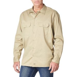 Flex Twill Werkshirt voor Heren met Lange Mouwen