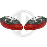 Porsche - Set Achterlichten - Zwart - Rood - Transparant - LED - Bouwjaar 1996-2004