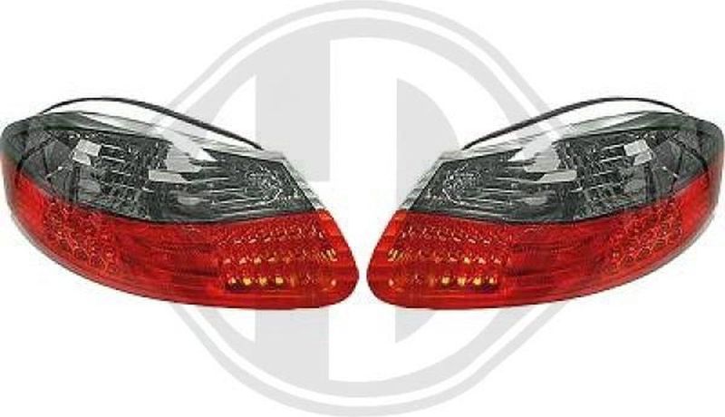 Porsche - Set Achterlichten - Zwart - Rood - Transparant - LED - Bouwjaar 1996-2004