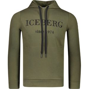 Iceberg Hoodies Groen Regular Fit - Maat M - Mannen - Herfst/Winter Collectie - Katoen