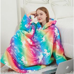 Oversized Sherpa-fleece Deken-hoodie | Warme Pluche Capuchondeken