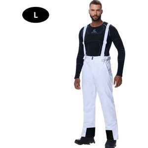 Nivard Skibroek - Skipak - Snowboard Broek - Winterbroek - Sneeuwbroek - Heren - Wintersport - Wit - Maat L