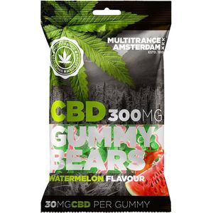 3 x Watermelon Flavoured CBD Gummy Bears (300mg)