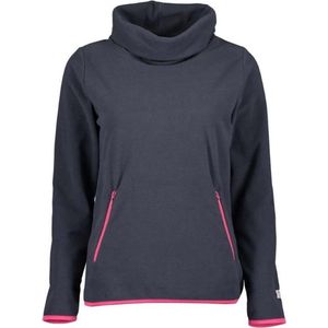 Blue Seven Fleecetrui dames met kol donkerblauw - maat S