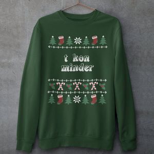 Groningen Kersttrui Groen T Kon Minder Candy Cane - Maat XS - Uniseks Fit - Kerstkleding Voor Dames & Heren