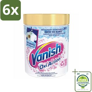 Vanish - Vlekverwijderaar - Oxi Action Whitening Booster - Voor Witte Was - Poeder - 940 g - Voordeelverpakking - 6 stuks - Vlekkenverwijderaar - Gekleurde was