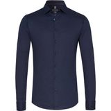 Desoto - Overhemd Kent Grafische Print Donkerblauw - Heren - Maat XL - Slim-fit