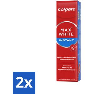 2 x Colgate Tandpasta Max White Optic 75 ml - Tandpasta - Colgate - Max White Optic - Wittere Tanden - Optische Whitening