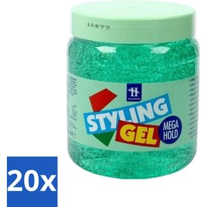 20 x Hegron - Styling Gel - Megahold - Sterke Fixatie - 150 ml - Styling Gel - Haartype - Megahold - Fixatie - Haar Fixatie
