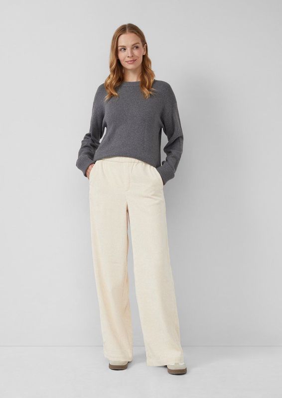 Broek - Corduroy - Ribbroeken - Wijde Pijpen - Elastische Taille