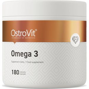 OstroVit - Omega 3 - 180 softgels - Ondersteunend hersenfunctie, gezichtsvermogen, hart - vetzuren supplement - Visolie