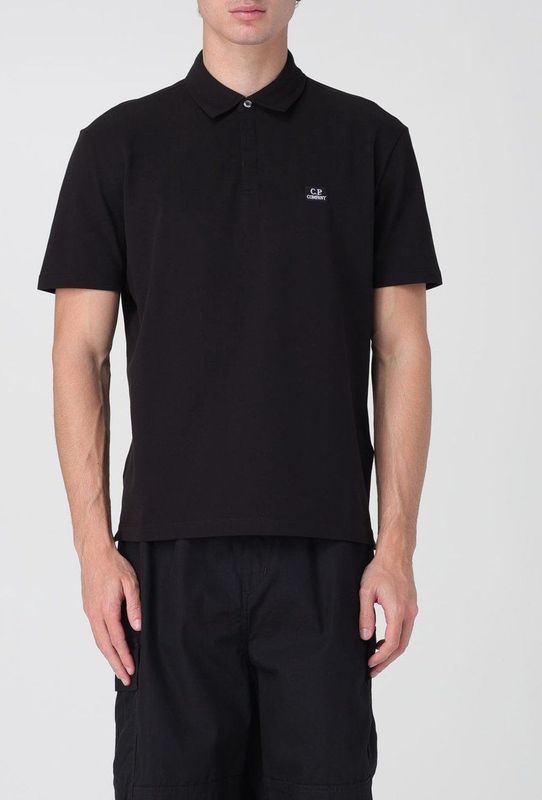 C.p. Company - Poloshirt - Zwart - Katoen/Polyamide