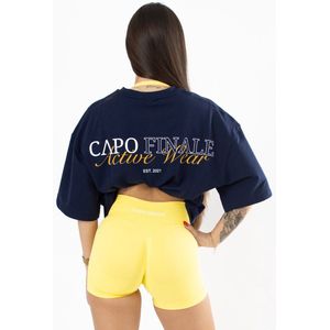 CF Oversized T-Shirt | CAPO FINALE - Woman T-shirt | S | Kleur Marineblauw | Sportkleding | Activewear | Gymkleding | Fitnesskleding | Sportoutfit | Fitness | Hardlopen | Crossfit | Yoga | Pilates | Krachttraining
