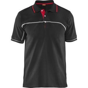 Blaklader Poloshirt 3389-1050 - Zwart/Rood - XXXL