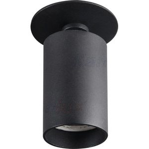 Kanlux S.A. - LED GU10 plafondspot inbouw richtbaar zwart rond - Enkelvoudig voor 1 LED GU10 spot