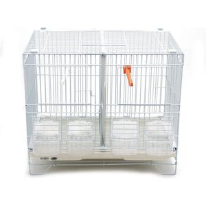 Broedkooi voor vogels - Voederbak Drinkbak Springschaal - Maat M/L (M: 43 x 29 x 40 cm)