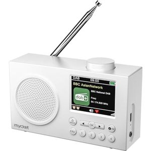 Draagbare DAB/DAB+ Radio met Bluetooth 5.0, FM Digitale Radio en Dual Wekker