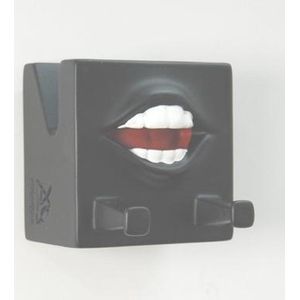 Antartidee - sleutelrekje - mond - zwart - Italiaans - Design - polystone