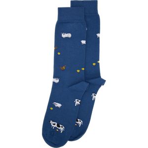 Alfredo Gonzales Farm Animals Sokken AG-Sk-FAR-01 113 Navy/Brown XS(35-37)
