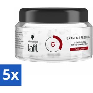 Taft - Extreme Freezing 5 - Styling Gel - IJzige controle - 200 ml - Bulkverpakking - 5 stuks