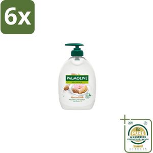 Palmolive - Handzeep - Met Pomp - Almond Milk - 500ml - Voordeelverpakking - 6 stuks - Amandel - Zeepvrij