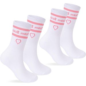 Huwelijkscadeau voor bruidspaar - 2 paar katoenen sokken - bruiloftssokken - originele cadeau - feestelijke verrassing