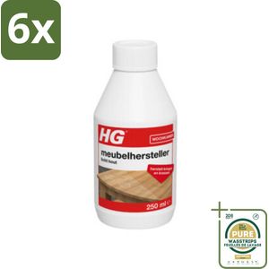 HG Meubelhersteller Licht Hout 250 ml - Voordeelverpakking - 6 stuks - Krassen verwijderen - Vlekken verwijderen