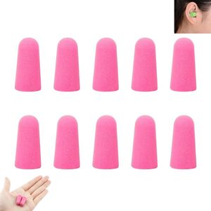 10 stuks - Zachte schuim oordopjes - Slow rebound oordopjes - Roze - Kogelvormige oordopjes met ruisonderdrukking - Geluidsisolerende schuim oordopjes voor slapen/studeren