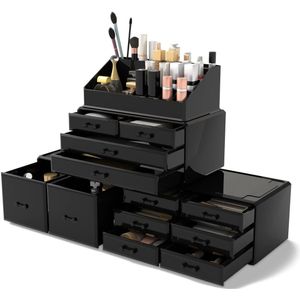 Unyqoos ® Stijlvolle en Ruime Make-up Organizer met Vier Lagen voor Slaap- en Badkamergebruik