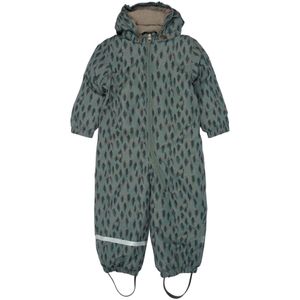 Mikk-Line Kids Snow Suit AOP Overall (Kinderen |grijs/olijfgroen |waterdicht)