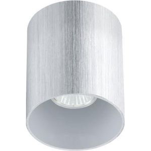 EGLO Bantry Opbouwlamp - 1 Lichts - Aluminium-Geborsteld, Glanzend Wit