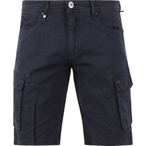 No Excess Cargo Short Linnen Donkerblauw - Maat 31 - Heren - Korte broek