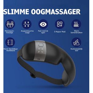 Oogmassage Apparaat - Gezichtsmassage Apparaat Met Warmte, Trillingen en Muziek – Hoofdmassage - Verbeterd Slaap - Massage Bril - Verlicht Migraine
