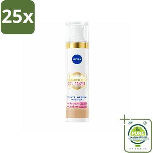 25 x NIVEA - Cellular LUMINOUS630 CC Crème Medium - Gekleurde Dagcrème - Tegen Pigmentvlekken - SPF 30 - 40 ml - Grootverpakking - Gekleurde Dagcrème - Anti-pigmentvlekken - CC Cream - NIVEA Cellular LUMINOUS630 - SPF 30