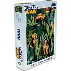 Puzzel Jungle - Panter - Patronen - Jongens - Meiden - Planten - Legpuzzel - Puzzel 1000 stukjes volwassenen