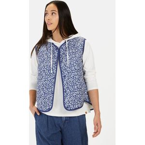 camel active - Bodywarmer - Blauw - Met Bloemenprint
