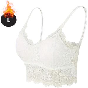 Bovista BH Zonder Beugel - Zonder Bandjes - Push-up Bh's - Comfort Beha - Comfortabel - Sterk - Wit - Maat S