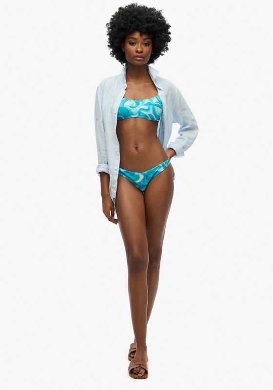 Superdry - W3010392A - Bralette Bikinitop - Blauw - Gerecycled Polyester - Duurzaam