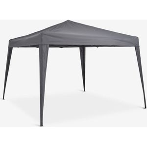 Partytent 2,7x2,7x2,6 m – Grijs – Waterafstotend & UV-bescherming