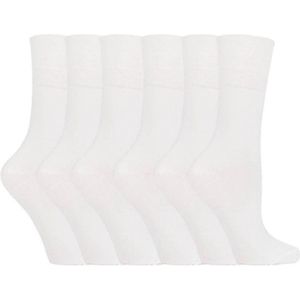 Zachte Diabetes Sokken voor Dames - 6 Paar Katoenen Sokken zonder Elastiek 37/42 EU