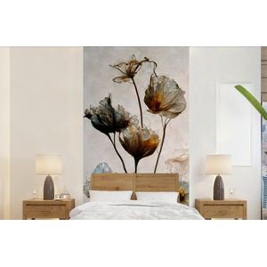 Vintage - Bloemen - Planten - Abstract - Behangpapier