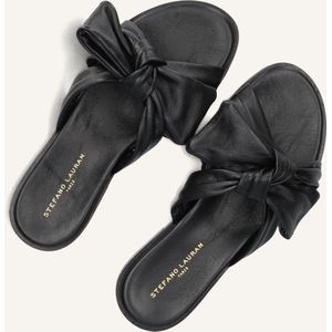 Stefano Lauran - 24153 - Slippers - Zwart - Leer