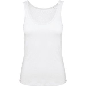 Tank Top Dames L B&C Mouwloos White 100% Katoen
